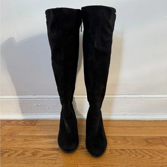 Black Michael Kors Tall Riding Boots - Picture 4 of 5